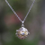 Sterling silver harmony ball necklace, 'Love Locket' - Handmade Heart Theme Silver and Brass Harmony Ball Necklace thumbail