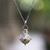 Garnet harmony ball necklace, 'Light of My Life' - Silver and Brass Harmony Ball Necklace with Garnet (image 2) thumbail