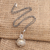 Moonstone harmony ball necklace, 'Protective Goddess' - Silver and Moonstone Harmony Ball Necklace with Brass