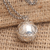 Sterling silver harmony ball necklace, 'Leaves of Life' - Balinese Silver Harmony Ball Necklace with Leaf Motifs (image 2b) thumbail