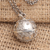 Sterling silver harmony ball necklace, 'Forever Love' - Balinese Handcrafted Harmony Ball Heart Necklace in Silver thumbail