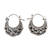 Sterling silver hoop earrings, 'Romantic Mood' - Heart Motif Sterling Silver Hoop Earrings thumbail