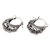 Sterling silver hoop earrings, 'Romantic Mood' - Heart Motif Sterling Silver Hoop Earrings (image 2b) thumbail