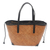 Leather accent rattan shoulder bag, 'Classic Contrast' - Handwoven Brown Rattan Handbag with Black Leather