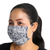 Cotton face masks, 'Island Breeze' (set of 3) - 3 Single Layer Navy & Cotton Print Elastic Loop Face Masks (image 2c) thumbail