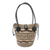 Leather accent rattan handle handbag, 'Kalimantan Beauty' - Handwoven Rattan Handle Handbag with Black Leather Accents