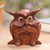 Wood statuette, 'Clever Owl' - Wood Owl Statuette from Bali (image 2) thumbail