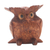 Wood statuette, 'Clever Owl' - Wood Owl Statuette from Bali thumbail