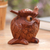 Wood statuette, 'Clever Owl' - Wood Owl Statuette from Bali (image 2b) thumbail
