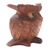 Wood statuette, 'Clever Owl' - Wood Owl Statuette from Bali (image 2d) thumbail