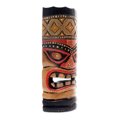Wood mask, 'Papua Pride IV' - Artisan Crafted Wood Wall Mask
