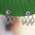 Amethyst ear jacket earrings, 'Leaves of Lace' - Stylish Amethyst and Silver Ear Jacket Earrings