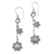 Rainbow moonstone dangle earrings, 'Starflowers' - Sterling and Rainbow Moonstone Dangle Earrings (image 2a) thumbail