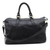 Leather travel bag, 'Minggat in Black' - Black Leather Travel Bag with Zipper from Indonesia (image 2a) thumbail
