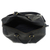 Leather travel bag, 'Minggat in Black' - Black Leather Travel Bag with Zipper from Indonesia (image 2d) thumbail