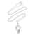 Blue topaz pendant necklace, 'Pawprint Memory' - 18-Inch Necklace with Faceted Blue Topaz Pawprint Pedant (image 2a) thumbail