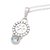 Blue topaz pendant necklace, 'Pawprint Memory' - 18-Inch Necklace with Faceted Blue Topaz Pawprint Pedant (image 2c) thumbail