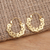 Gold plated hoop earrings, 'Keramas Circles' - 18k Gold Plated Hoop Earrings from Bali thumbail