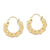 Gold plated hoop earrings, 'Keramas Circles' - 18k Gold Plated Hoop Earrings from Bali (image 2a) thumbail