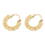 Gold plated hoop earrings, 'Keramas Circles' - 18k Gold Plated Hoop Earrings from Bali (image 2c) thumbail