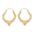Gold plated hoop earrings, 'Ornate Waves' - Elegant Gold Plated Hoop Earrings (image 2a) thumbail