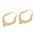Gold plated hoop earrings, 'Ornate Waves' - Elegant Gold Plated Hoop Earrings (image 2c) thumbail