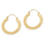 Vergoldete Reifenohrringe, 'Semarapura-Kreise'. - Vergoldete Ohrringe im balinesischen Stil