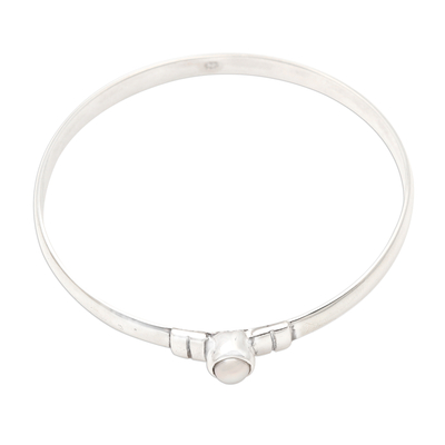 Cultured Pearl and Sterling Silver Bangle Bracelet