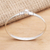 Cultured pearl bangle bracelet, 'On Point' - Cultured Pearl and Sterling Silver Bangle Bracelet