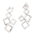 Sterling silver drop earrings, 'Stacked Squares' - Geometric Sterling Silver Drop Earrings (image 2c) thumbail
