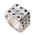 Men's sterling silver ring, 'Ancient Windows' - Textured Square Motif Men's Sterling Silver Ring (image 2c) thumbail