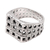 Men's sterling silver ring, 'Ancient Windows' - Textured Square Motif Men's Sterling Silver Ring (image 2e) thumbail