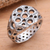 Men's sterling silver ring, 'Ancient Honeycomb' - Honeycomb-Like Sterling Silver Ring for Men (image 2b) thumbail