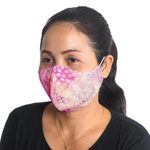Rayon batik face masks, 'Waves and Bubbles' (pair) - 2 Contoured Double Layer Rayon Batik Elastic Loop Face Masks