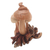 Wood sculpture, 'Snake on Mushrooms' - Hand Crafted Mushroom and Snake Wood Sculpture (image 2c) thumbail