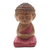 Holzstatuette - Kleine Buddha-Statuette, handgeschnitzt aus Holz