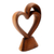 Wood sculpture, 'Outsized Love' - Romantic Wood Heart Sculpture from Bali (image 2b) thumbail