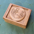 Wood decorative box, 'Moon Lady' - Handmade Suar Wood Jewelry Box with Crescent Moon (image 2) thumbail