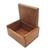 Dekorative Box aus Holz - Handgefertigte Schmuckschatulle aus Suar-Holz mit Halbmond