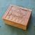 Decorative wood box, 'Perching Bird' - Hand Carved Decorative Wood Box with Bird Relief (image 2) thumbail