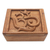 Decorative wood box, 'Ong-Kara' - Hand Carved Decorative Wood Box with Jepun Flower Relief (image 2c) thumbail