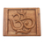 Decorative wood box, 'Ong-Kara' - Hand Carved Decorative Wood Box with Jepun Flower Relief (image 2d) thumbail