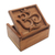 Decorative wood box, 'Ong-Kara' - Hand Carved Decorative Wood Box with Jepun Flower Relief (image 2e) thumbail