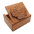 Decorative wood box, 'Lion Prince' - Hand Carved Wood Box with Lion Head Relief (image 2e) thumbail