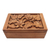 Decorative wood box, 'Growing Flower' - Wood Jewelry Box Handmade Flower and Leaf Motif (image 2c) thumbail