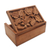 Decorative wood box, 'Growing Flower' - Wood Jewelry Box Handmade Flower and Leaf Motif (image 2e) thumbail