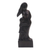 Wood sculpture, 'Mother and Daughter in Black' - Hand Carved Black Wood Sculpture of Mother and Daughter thumbail