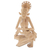 Escultura de madera - Escultura de madera de cocodrilo de bailarina balinesa