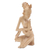 Escultura de madera - Escultura de madera de cocodrilo de bailarina balinesa
