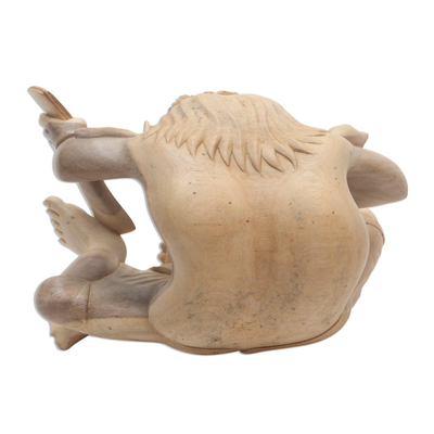 Hibiskus-Holzskulptur - Handgeschnitzte Ganesha-Skulptur aus Hibiskusholz